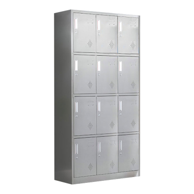 帅畅不锈钢更衣柜员工衣柜储物柜更衣室储物柜201十二门储物柜