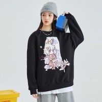 [2.5折价66元]唐狮非人哉联名卫衣女圆领新款秋季卫衣小众韩版宽松in早秋上衣