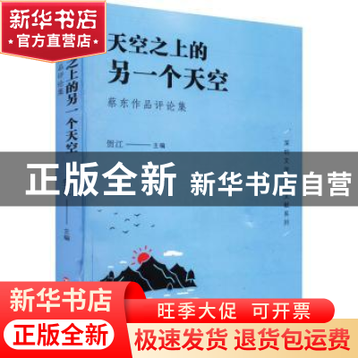 正版 天空上的另一个天空:蔡东作品评论集 贺江主编 百花洲文艺