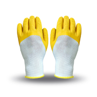 铂识 黄挂胶手套 均码 双