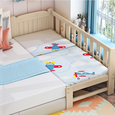  古达木带护栏儿童床男孩加宽床边宝宝婴儿分床单人小床拼接大床定制