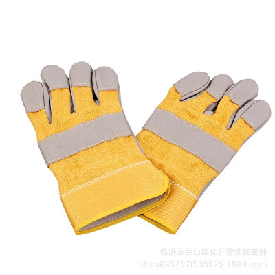 康琪世家 帆布衬牛皮手套 KQST-022 双