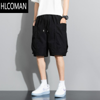 HLCOMAN工装短裤男潮流宽松大码运动裤子男款夏季薄款男生休闲五分沙滩裤