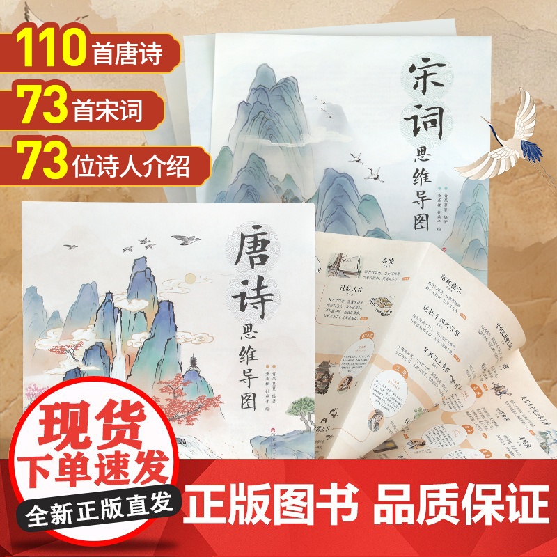 青葫芦大语文思维导图·唐诗+宋词地图上的唐诗宋词北斗地图挂图挂画高清防水大尺寸大百科知识地图全景中国小学生地图老师