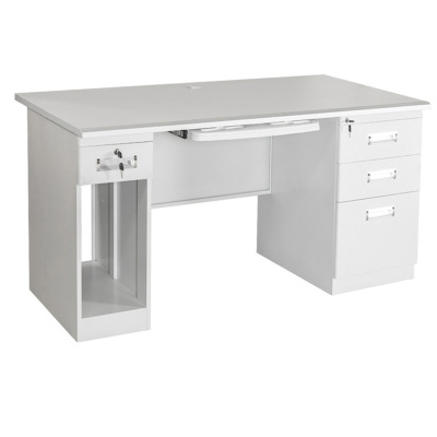 慧采云 钢制办公桌铁皮电脑桌带抽屉员工写字台职员单人财务桌办公桌1.2m