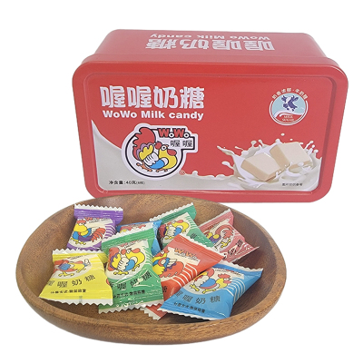 喔喔奶糖婚庆结婚喜糖铁盒装8颗糖果饼干喜枣棒棒糖休闲零食品