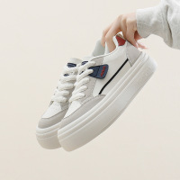 秋季新款透气ins潮韩版皮面鞋女学生街拍跑步运动休闲鞋