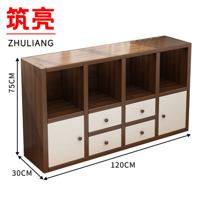 筑亮 储物柜 120*30*75cm胡桃色 台