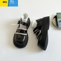 聚范厚底蕾丝JK玛丽珍乐福鞋女2024新款百搭复古圆头英伦风学生小皮鞋