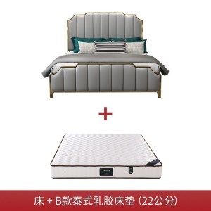森美人床主卧轻奢北欧后现代简约1.8米双床床结婚床