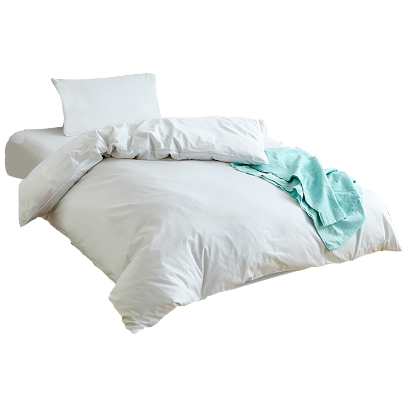 美帮汇大学宿舍单人床三件套全棉床单寝室六件套 风高中生90cm白被套