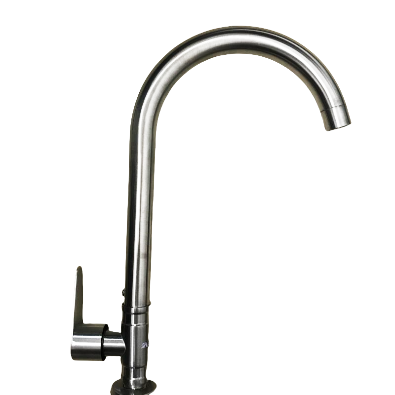 LONMATE 304单冷立式大弯平面把手龙头30131 一个