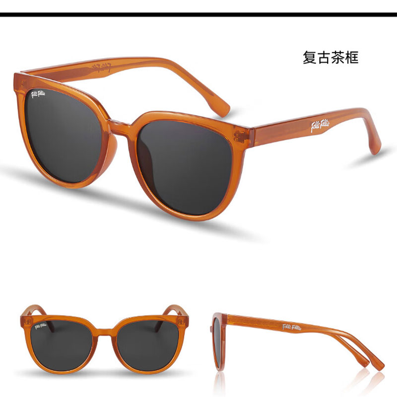 FOLLI FOLLIE 时尚潮玩太阳镜黑框茶片80901C2