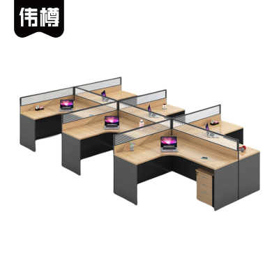 伟樽员工屏风工位六人位带柜420*240*110cm套