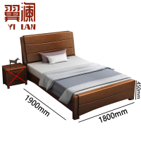翼澜 实木床单人 张