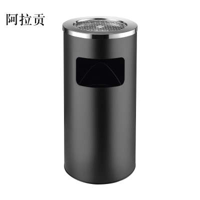 阿拉贡不锈钢酒店大堂垃圾桶烟蒂柱灭烟桶带烟灰缸室外吸烟区电梯口立式