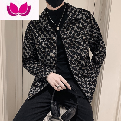 七斓牛仔外套男士春季潮牌高级感潮流休闲宽松上衣款痞帅工装夹克