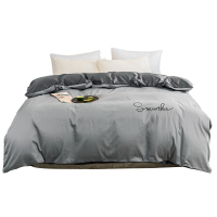 美帮汇被套全棉单个全棉被罩单件简约 北欧单人2.0×2.3米6乘7灰一件