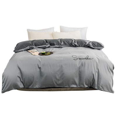 美帮汇被套全棉单个全棉被罩单件简约 北欧单人2.0×2.3米6乘7灰一件