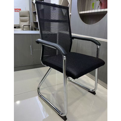 依诗幕会议接待椅子弓字型电脑椅家用椅子黑色