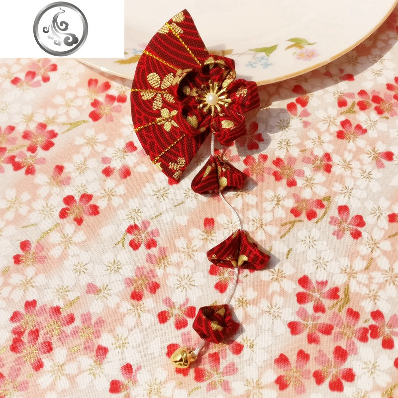 日系和风发饰和服汉服头饰古苏樱花发夹边夹日式发饰发簪饰品 jimi