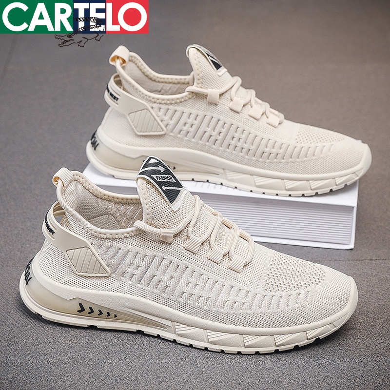 [线下专柜同款]卡帝乐鳄鱼(cartelo) 新款透气飞织运动鞋潮鞋男鞋休闲