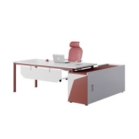 迅迈 1.6m老板桌 经理桌椅组合老板桌大班台办公桌现代简约时尚主管桌单人