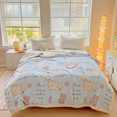 雅鹿 多功能羊羔绒披肩毯