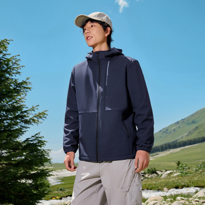 361°运动外套男秋冬加绒软壳防风防泼水开衫风衣跑步上衣