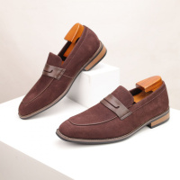 大码新款韩版潮流复古真皮拼英伦风百搭豆豆鞋懒人一脚蹬乐福