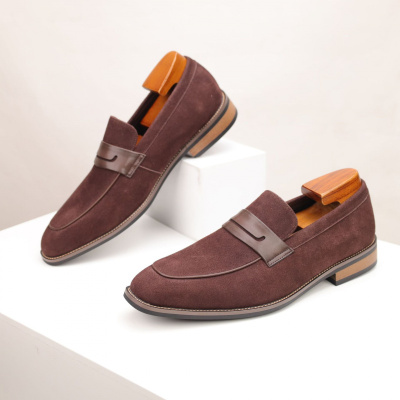 大码新款韩版潮流复古真皮拼英伦风百搭豆豆鞋懒人一脚蹬乐福