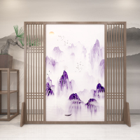 中式屏风隔断墙客厅玄关办公室酒店茶室装饰遮挡实木格栅定制座屏 C6胡桃木180*180CM 整装