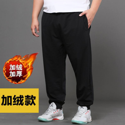 HLCOMAN加肥加大码加绒运动裤男裤宽松卫裤休闲裤秋冬加厚保暖裤长裤棉裤棉裤