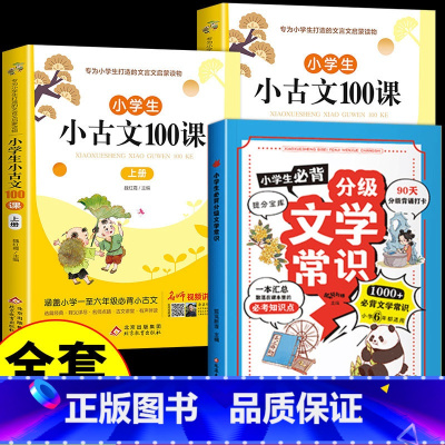3册 分级文学常识(蓝色)+小古文(上下) [正版]抖音同款小学生必背分级文学常识 1-6年级小学生*背文学常识大全中
