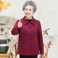 迪鲁奥（DILUAO)中老年人女装秋装外套奶奶装春秋装胖太太衣服老年人60-70岁宽松妈妈装