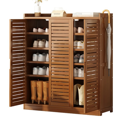 悦兴诚简易鞋柜6层三门95*33*100cm个