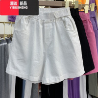 YIBUSHENG含棉休闲裤女宽松版五分裤季薄款新款高腰阔腿裤小个子短裤女