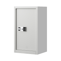 汉诺鑫威指纹电子保密柜钢制密码文件柜档案柜矮柜保密资料柜办公柜 单门白色:国保锁