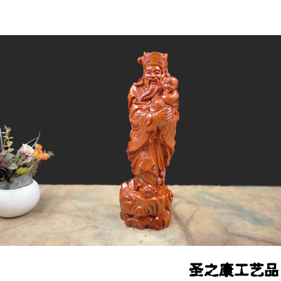 30/50/60CM草花梨小圆木福禄寿摆件实木工艺礼品