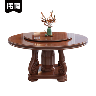 伟樽实木餐桌150*150*74cm张