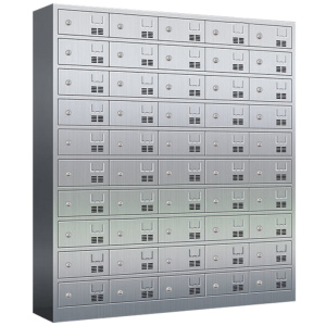 攸形不锈钢餐盘柜50门钥匙款1675*400*1800mm台