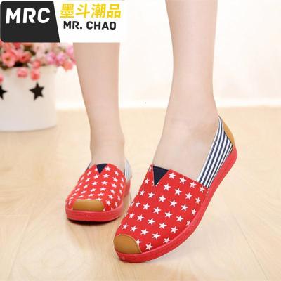 女式布鞋低帮平底帆布鞋单鞋女休闲鞋懒人鞋运动鞋轻便舒适墨斗潮品