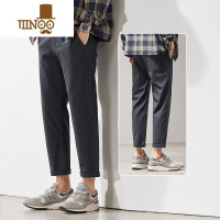YANXU男款裤子秋季直筒宽松工装休闲裤男士2023新款锥形九分裤