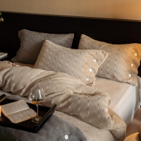 秋冬高级感牛奶绒四件套高克重珊瑚绒床单被套加厚保暖双面绒床品