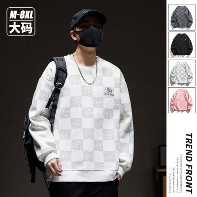 春秋季新款潮牌卫衣T恤男士百搭圆领宽松打底衫长袖大码卫衣