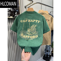 HLCOMAN短袖t恤男士宽松大码潮牌夏季2025新款衣服男款男装体恤