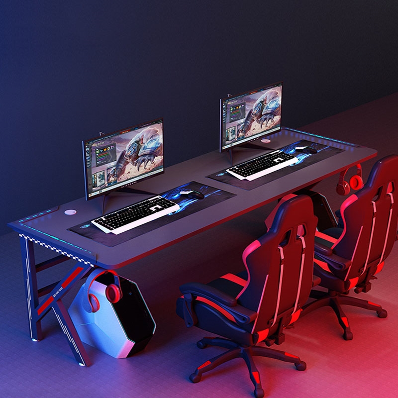 电竞桌电脑台式桌情侣藤印象双人家用卧室网吧游戏电脑桌椅组合套装