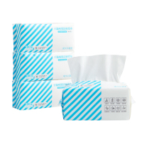 洁玉 干湿两用加大加厚洁面柔巾20*20cm×100片 2包装 DSJ19-1S+2