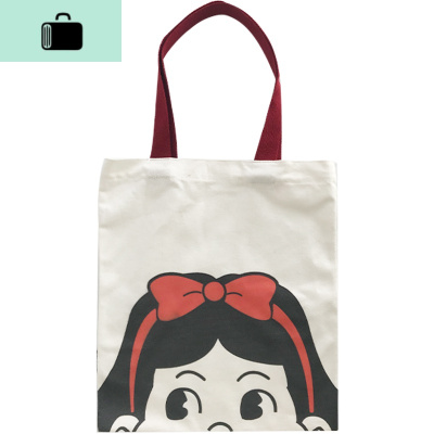 原创小众设计日系单肩帆布包女 ins中学生手提可爱帆布袋NEW LAKE 白色女士单肩包