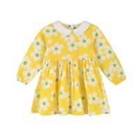 [1件3.5折价:49元]秋季新款女童长袖连衣裙儿童裙子甜美清娃娃领 印花连衣裙